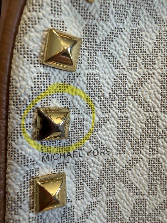 Michael Kors Abbey Medium Studded Leather Canvas Backpack main image 5